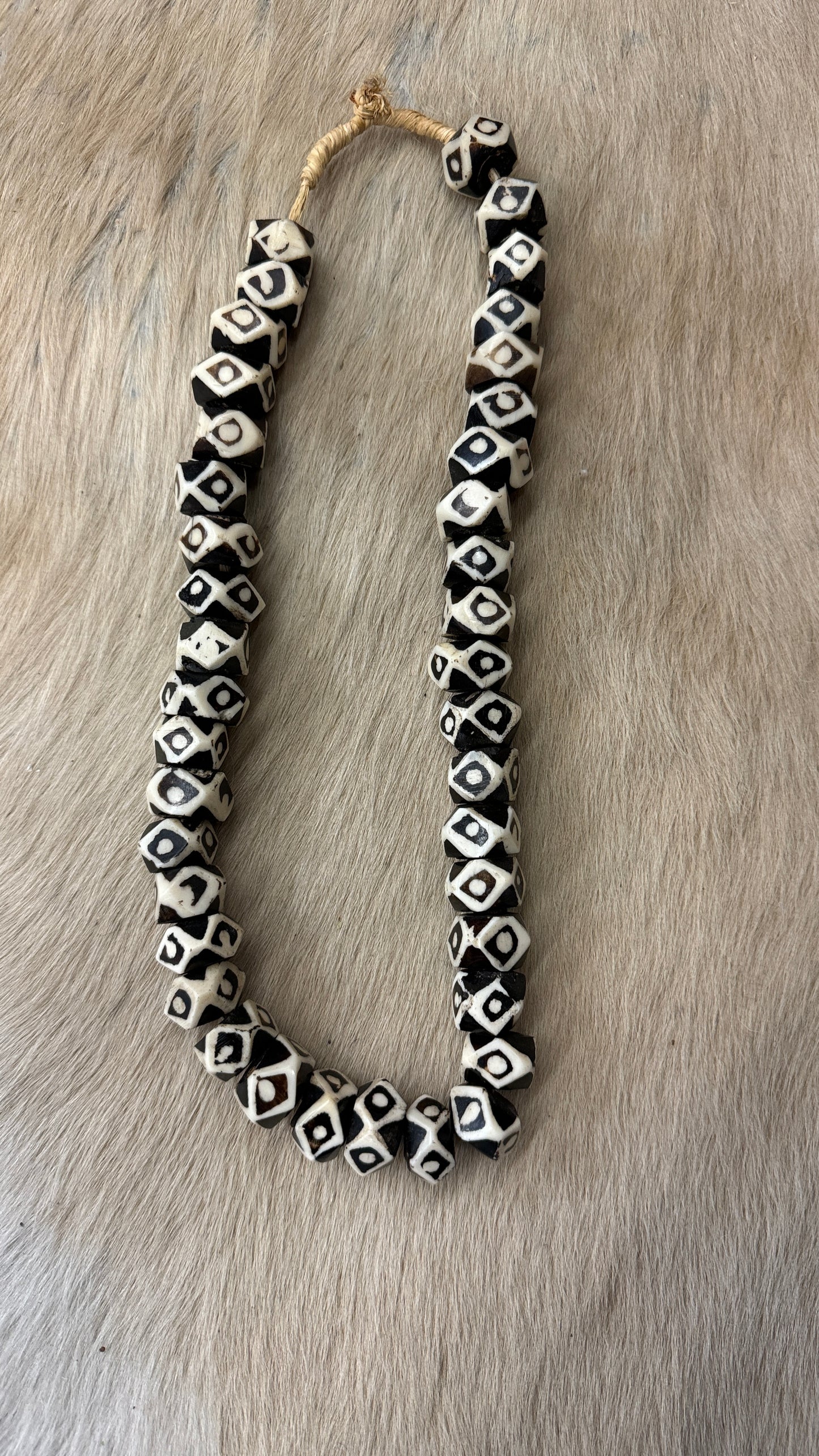 Vintage Batik Bone Necklace