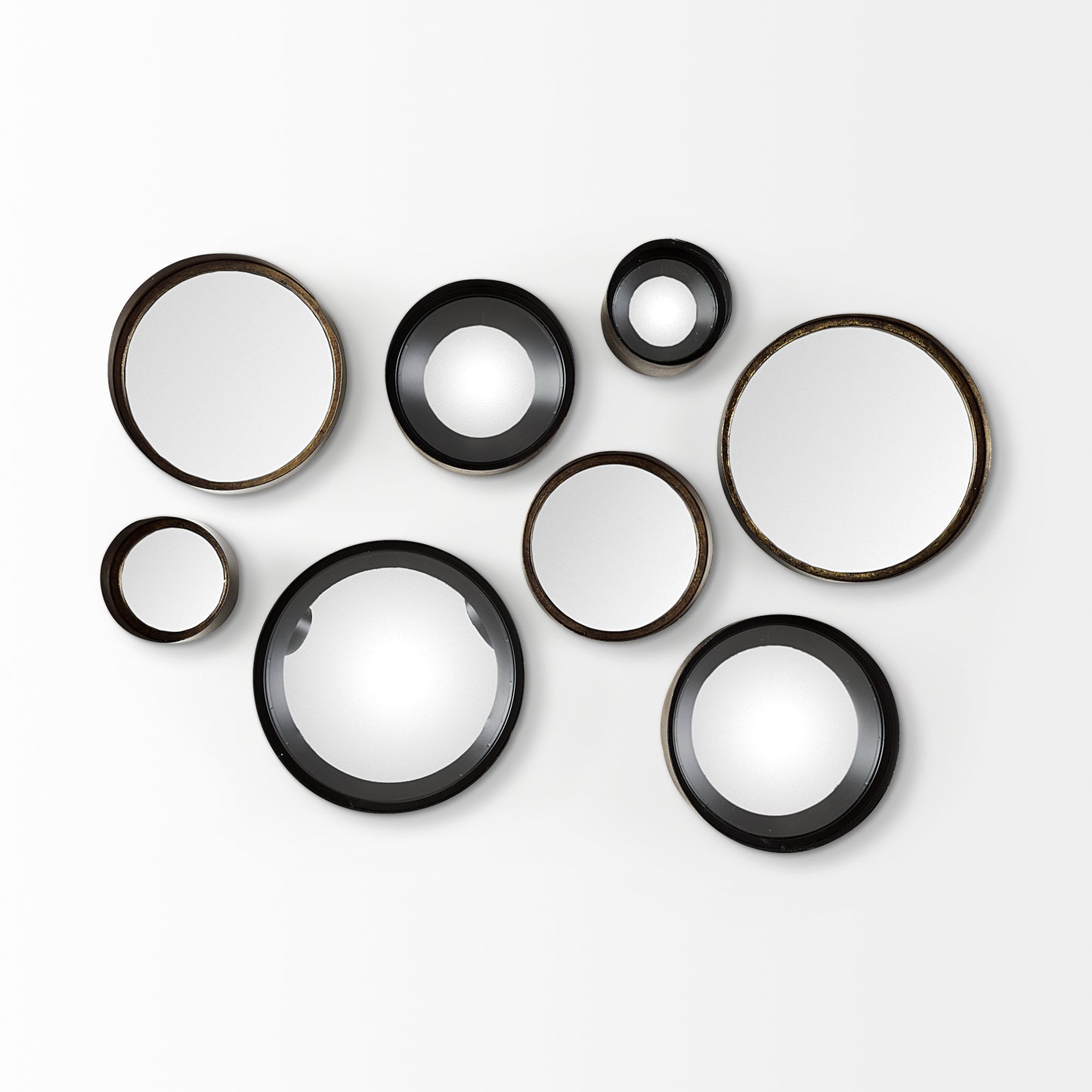 Aromaticum Brown Metal Mirrors (Set of 8)