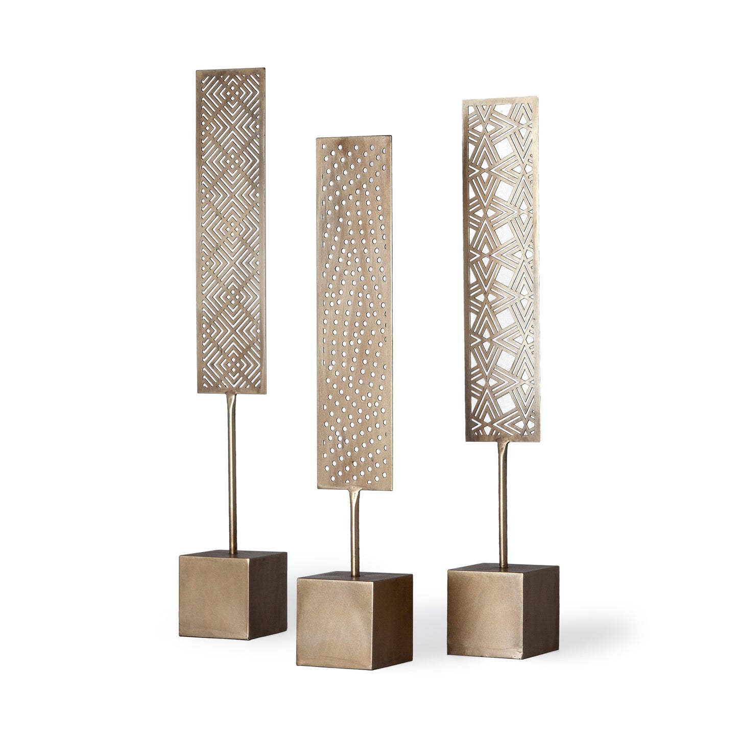 Arondale Gold Cutout Table Accessory (Set of 3)