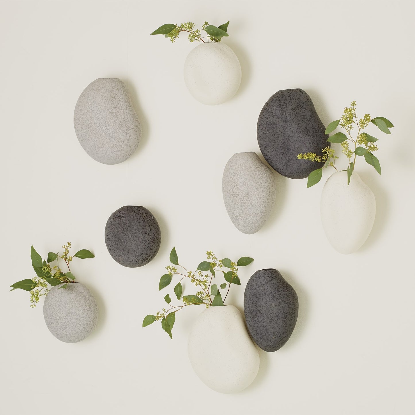 Pebble Wall Vase - Grey
