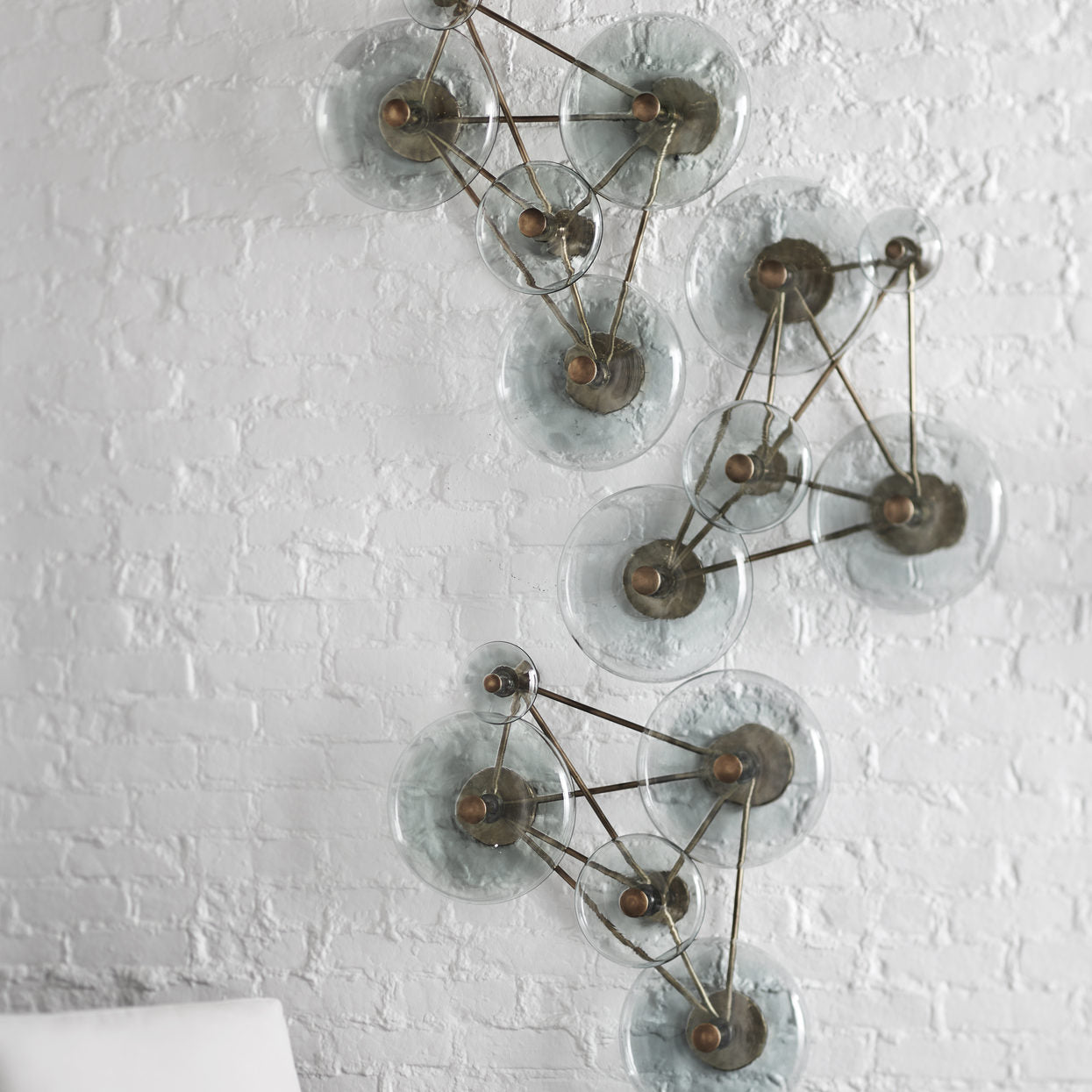 Calypso Glass Wall Decor Gold