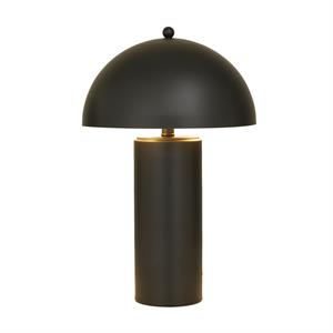 MTL TABLE LAMP BLK 14"W, 22"H