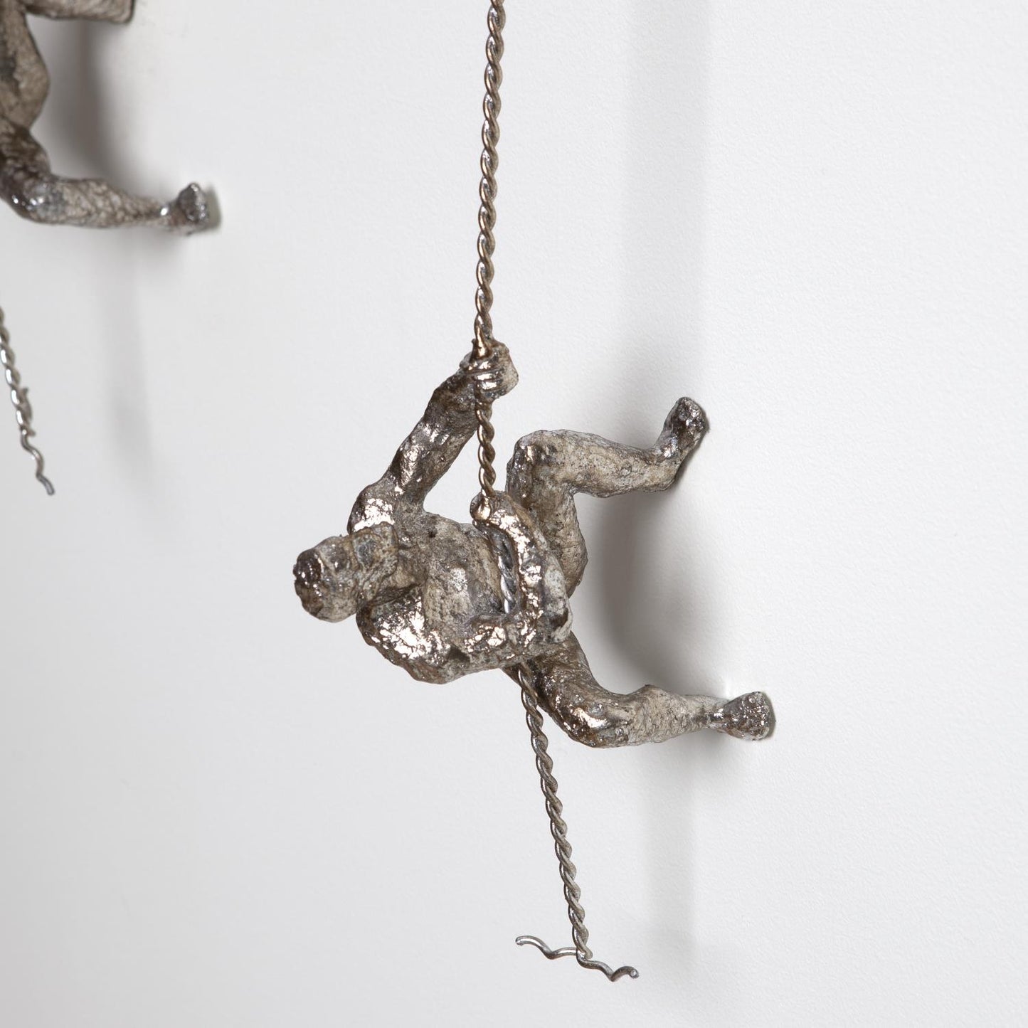 Climbing Man - Wall Mounted - Thai Silver Leaf