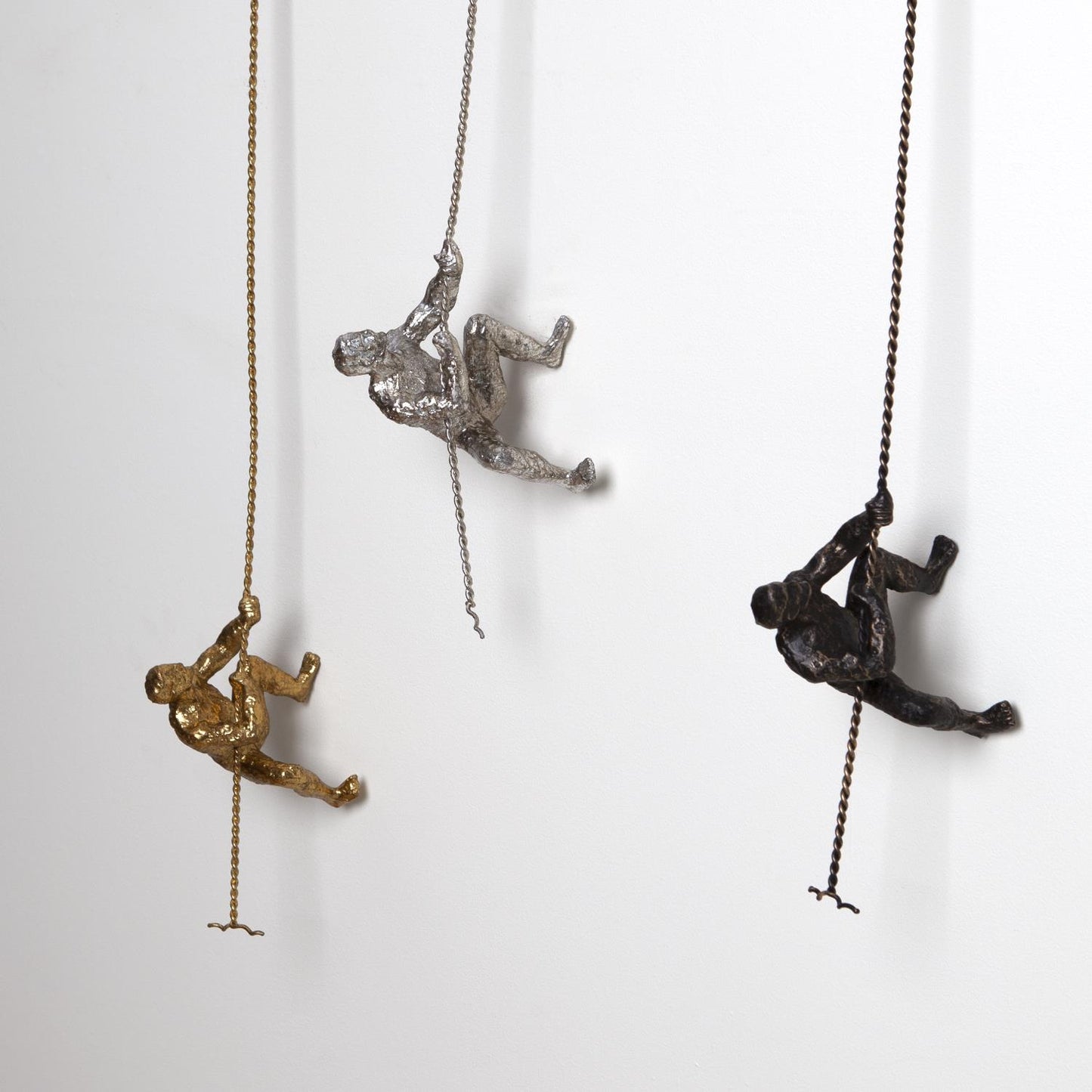 Climbing Man - Wall Mounted - Bronze