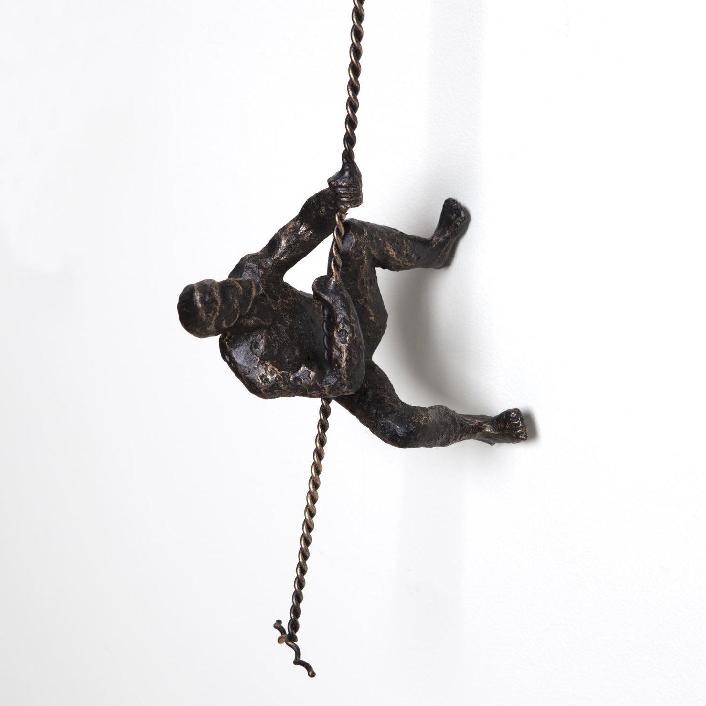 Climbing Man - Wall Mounted - Bronze