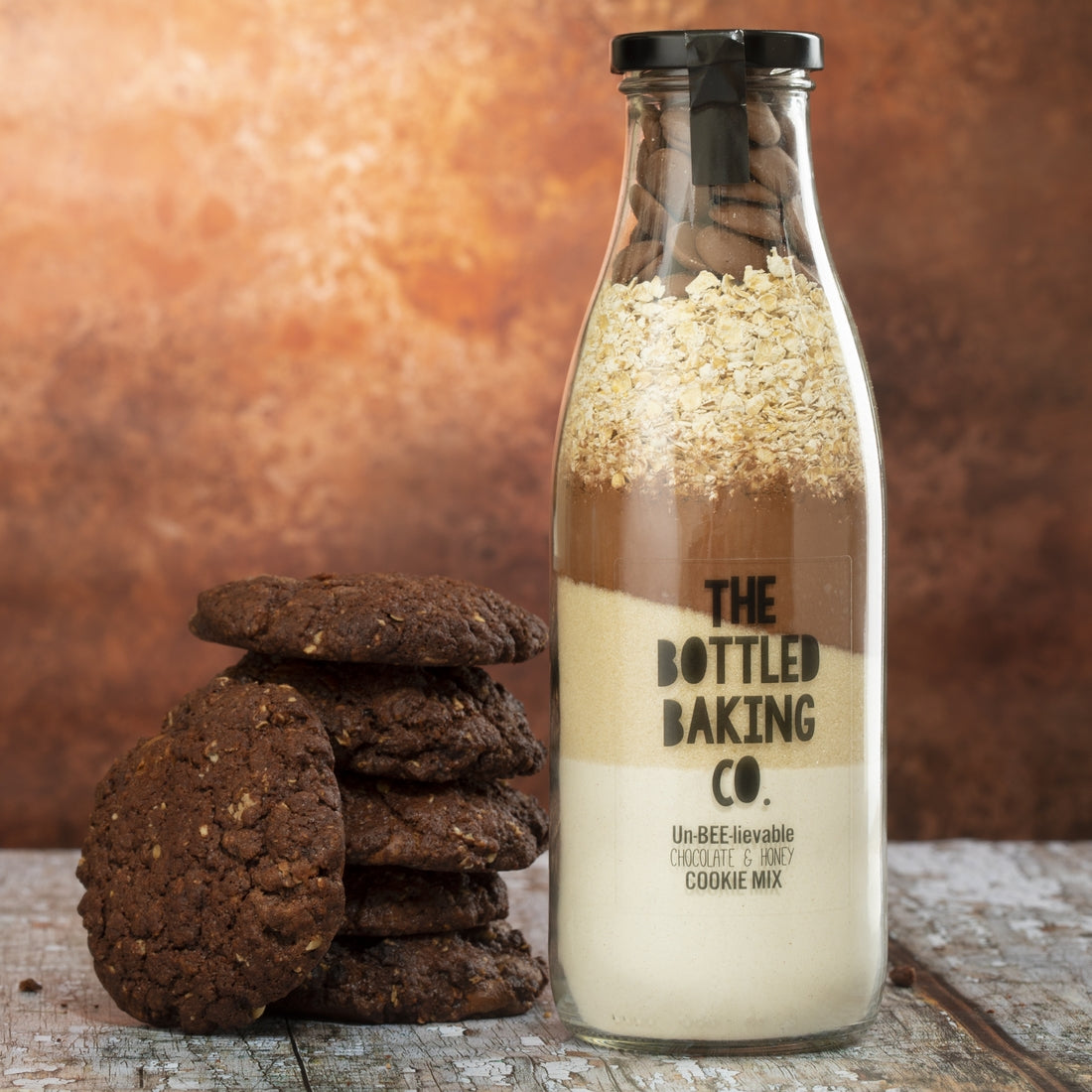 Chocolate Honey Cookie Baking Mix in a Bottle