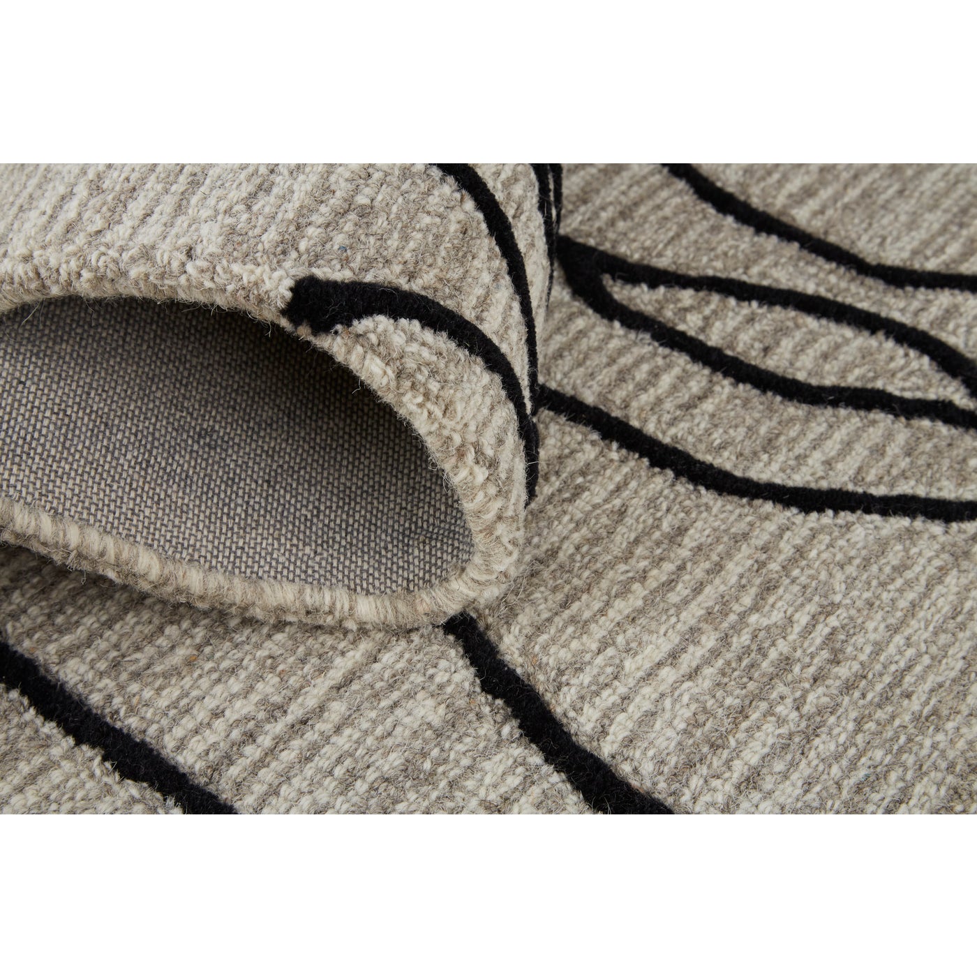 Enzo 8'x11' Rect Area Rug - Black/Taupe
