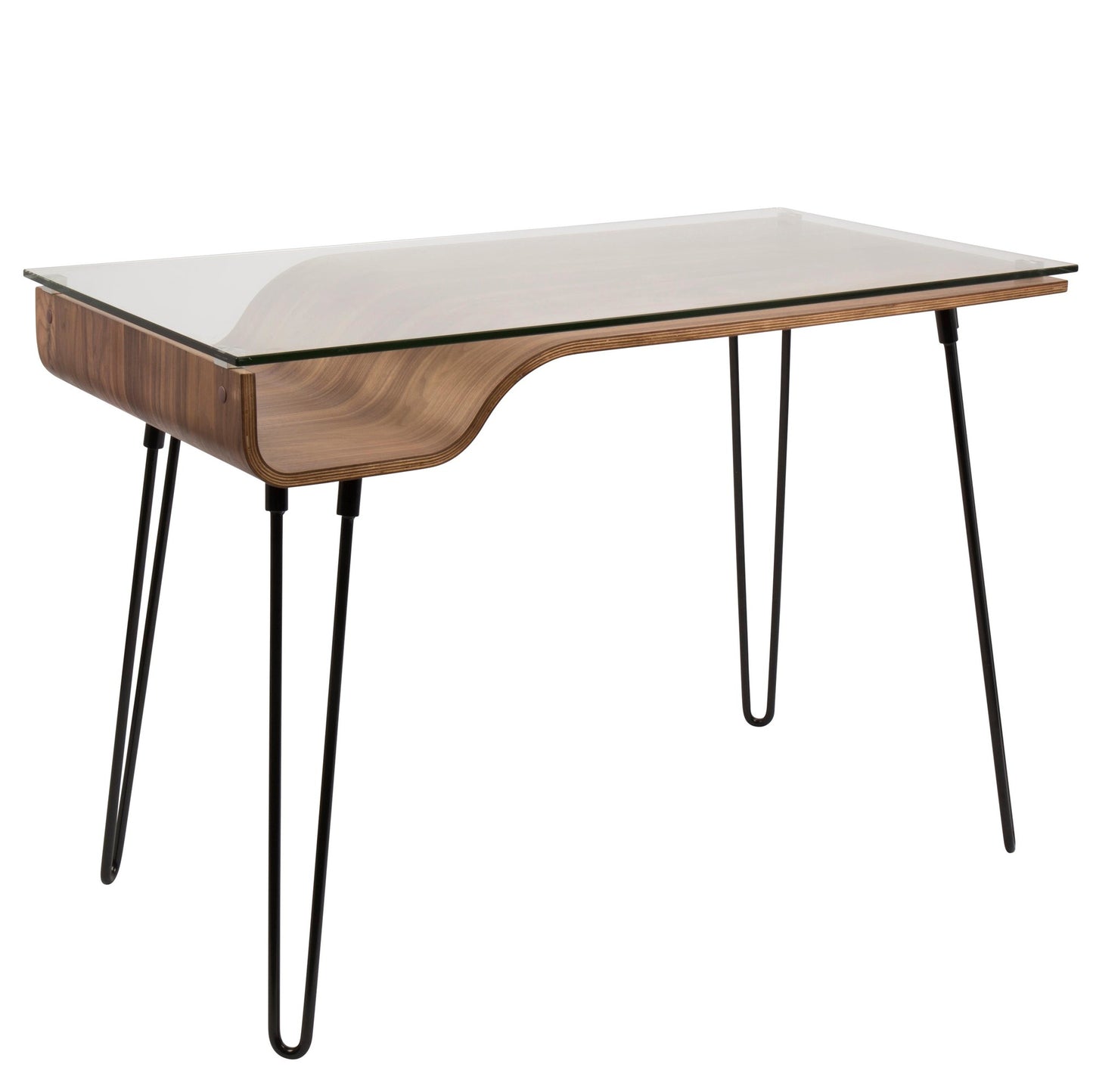 Avery Desk - Black Metal/Walnut