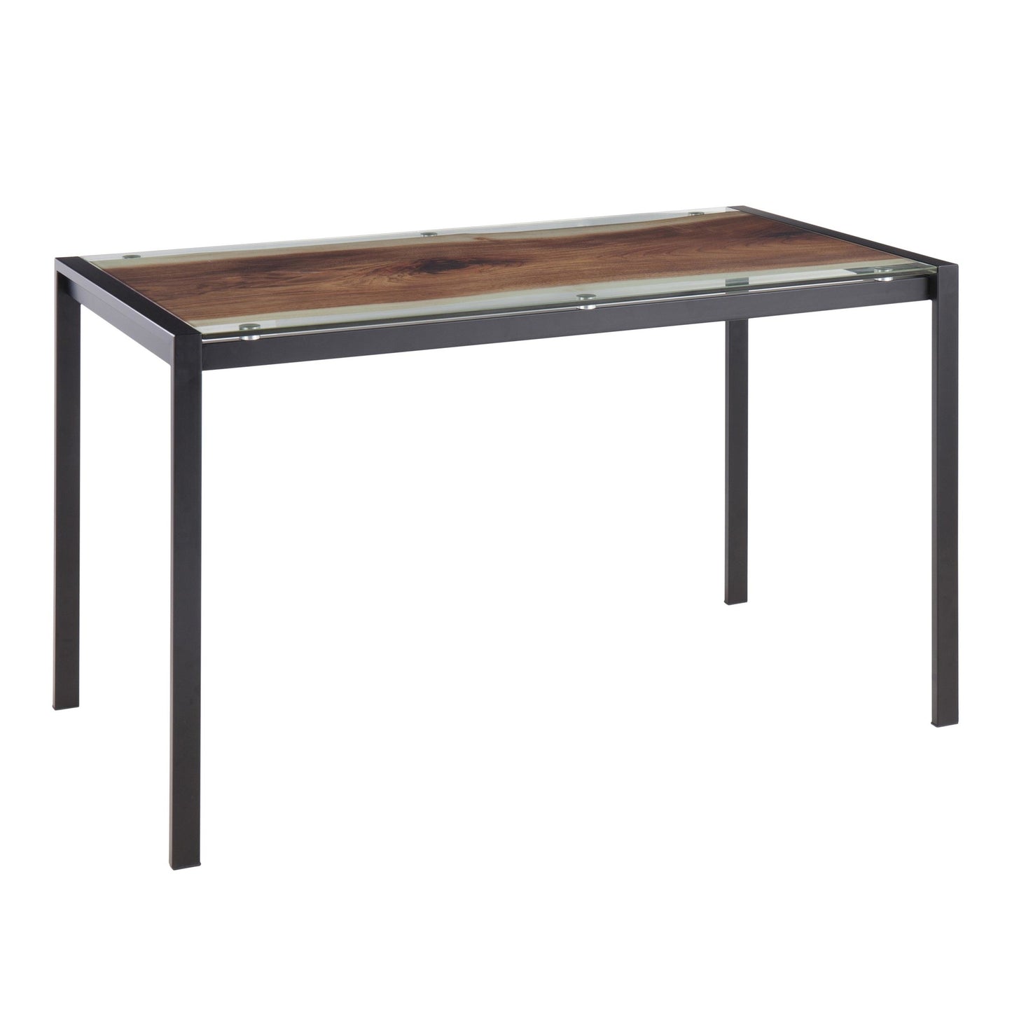 Live Edge Table - Black Steel