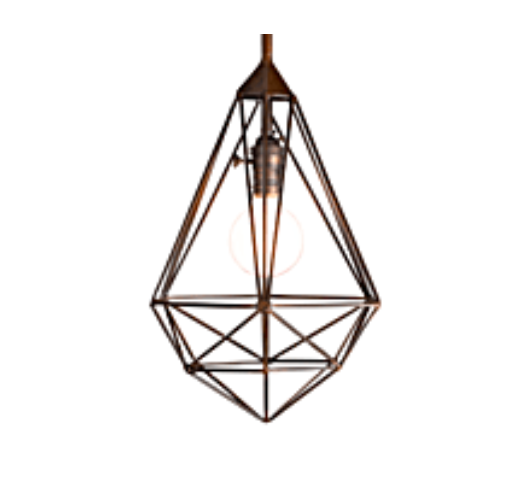 Diamond Drop Cage Pendent