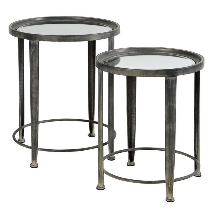 Galvanized Gray Side Table (Small)