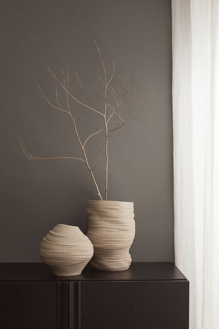 Asymmetric Stoneware Vase tall