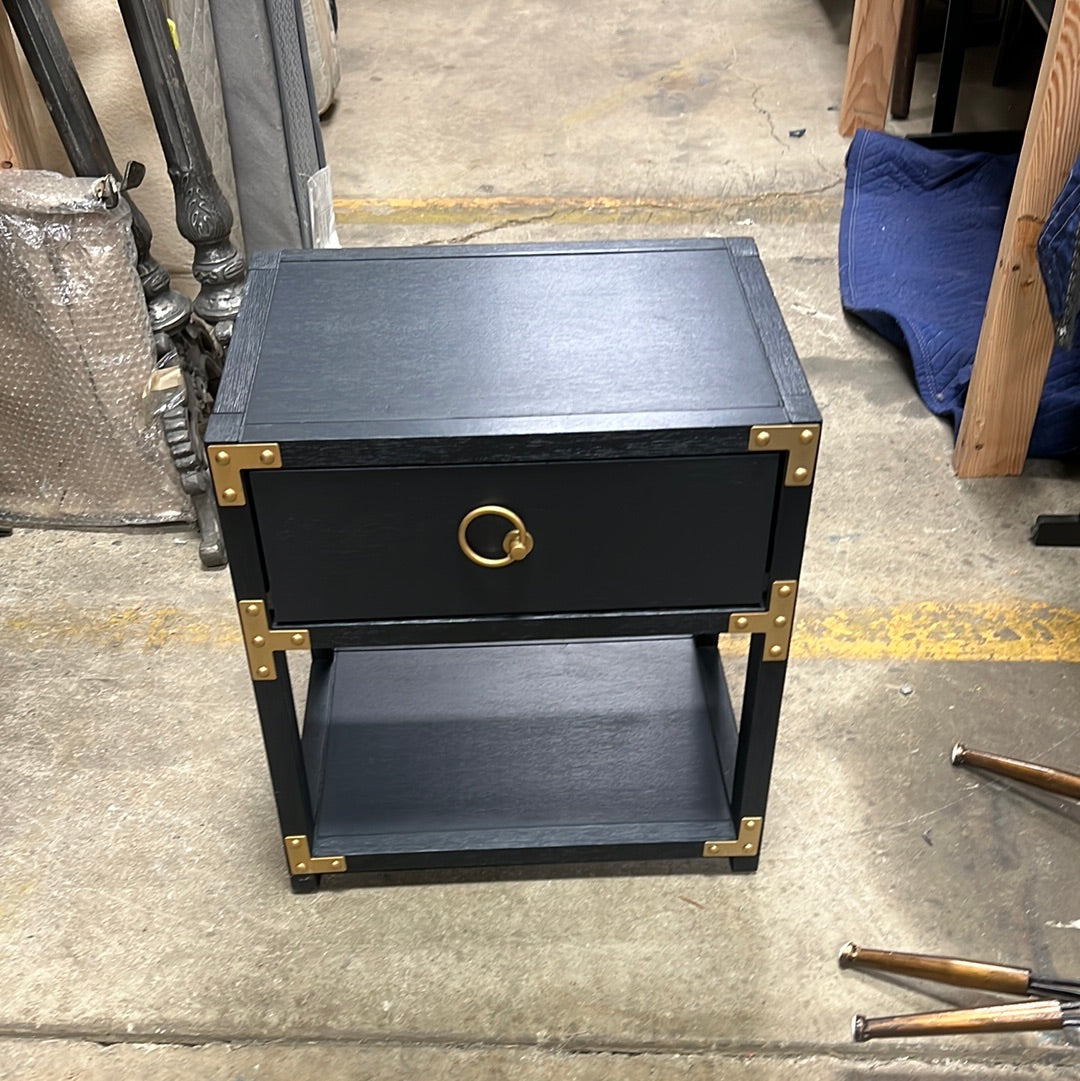 Dark blue bed side table