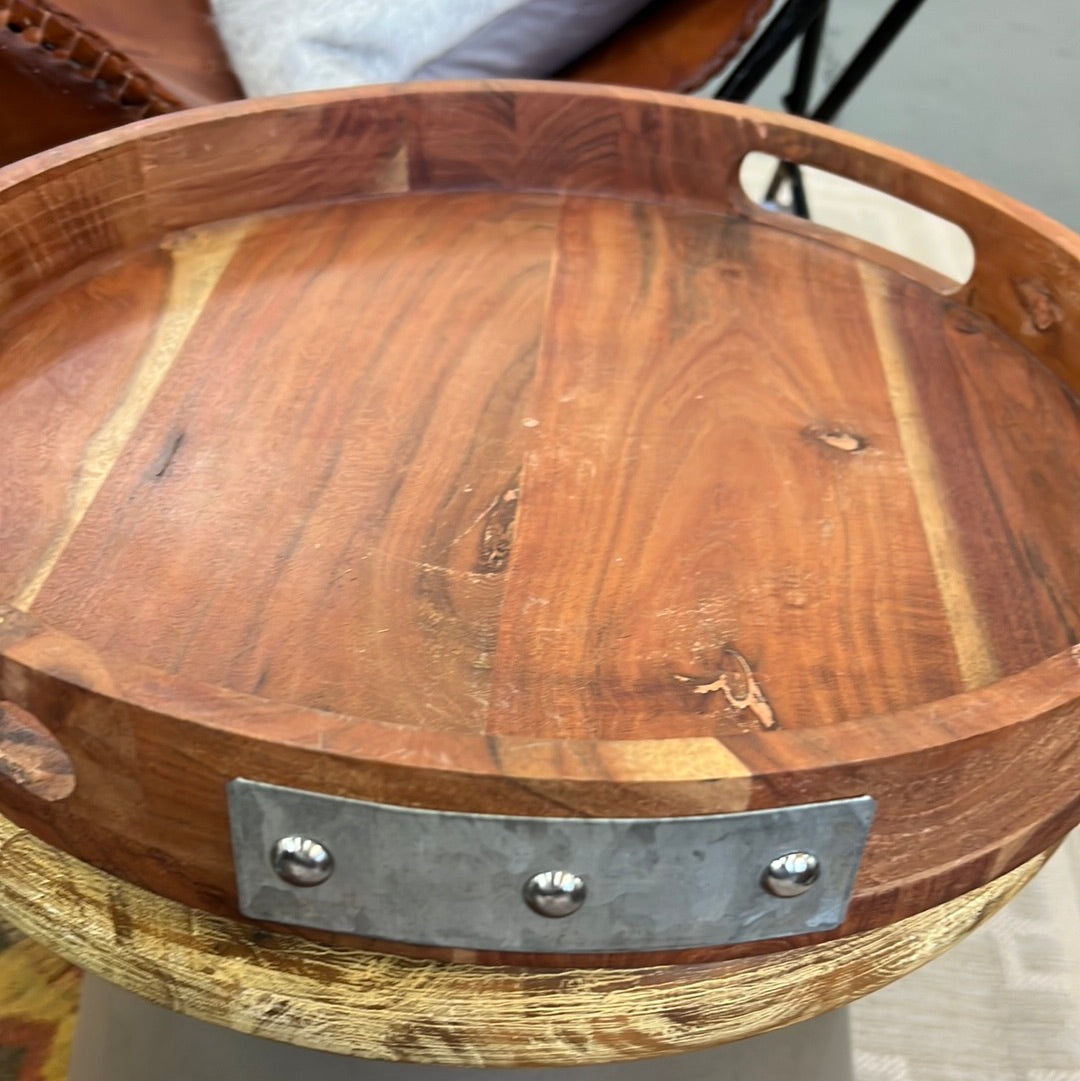 Studded Wood Tray