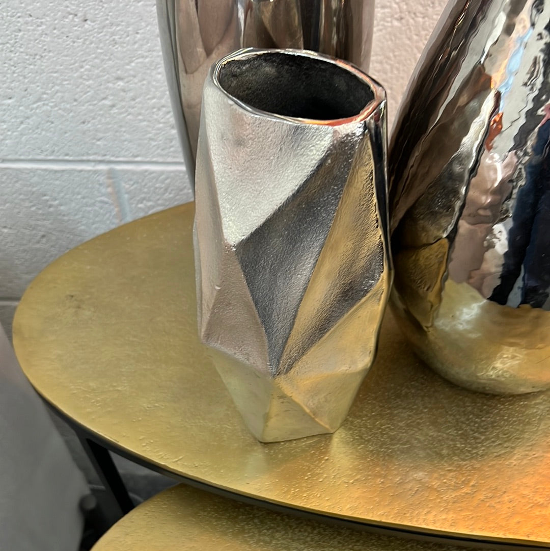 Silver Geo Vase