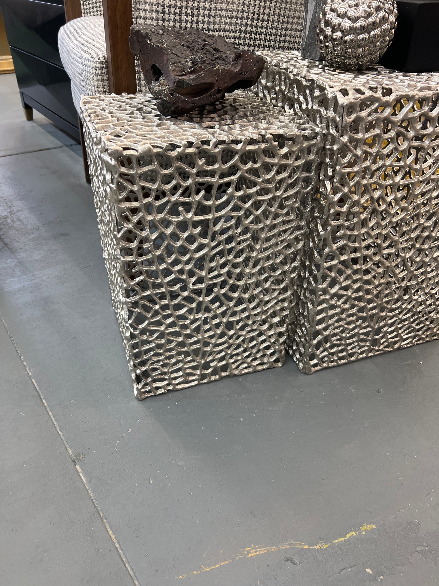 Organic Silver Side Table Sm