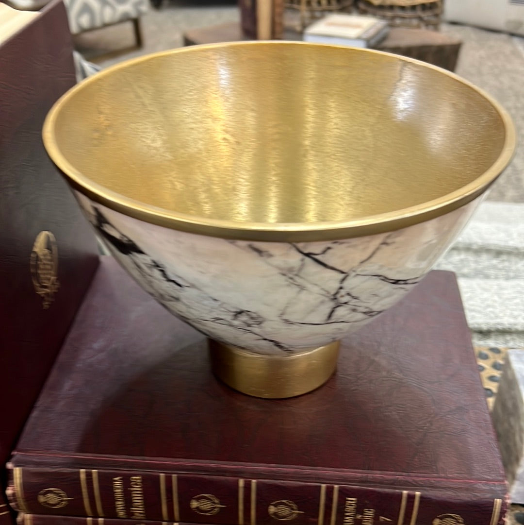 Marble/Gold Bowl