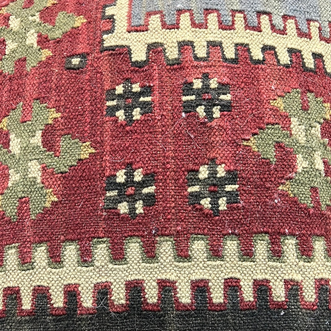 Hand stitched throw pillow
