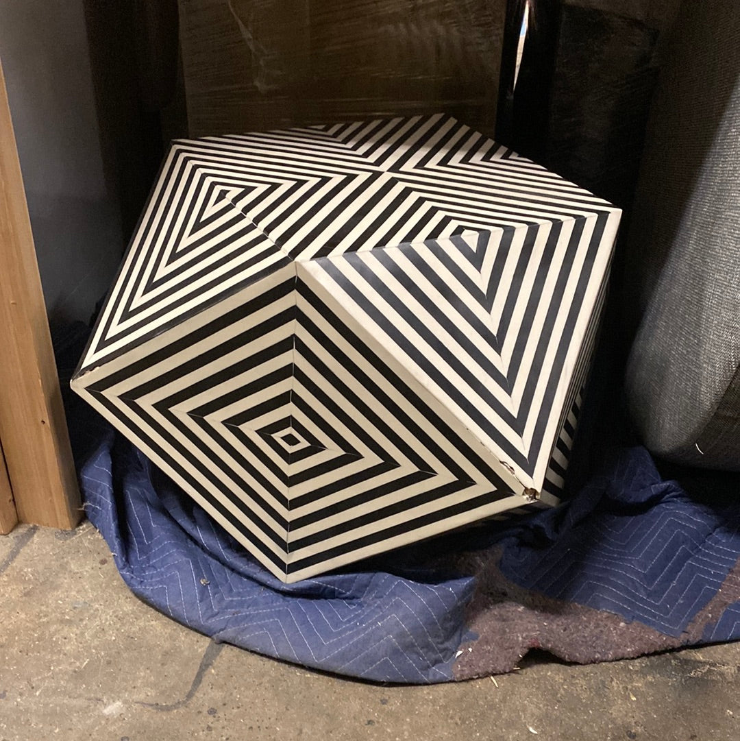 Black and White Geometric Coffee Table