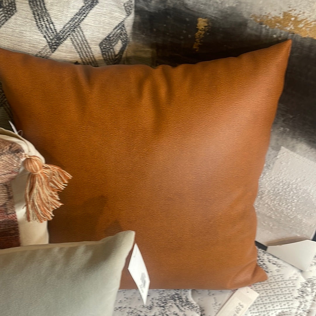 Leather pillow
