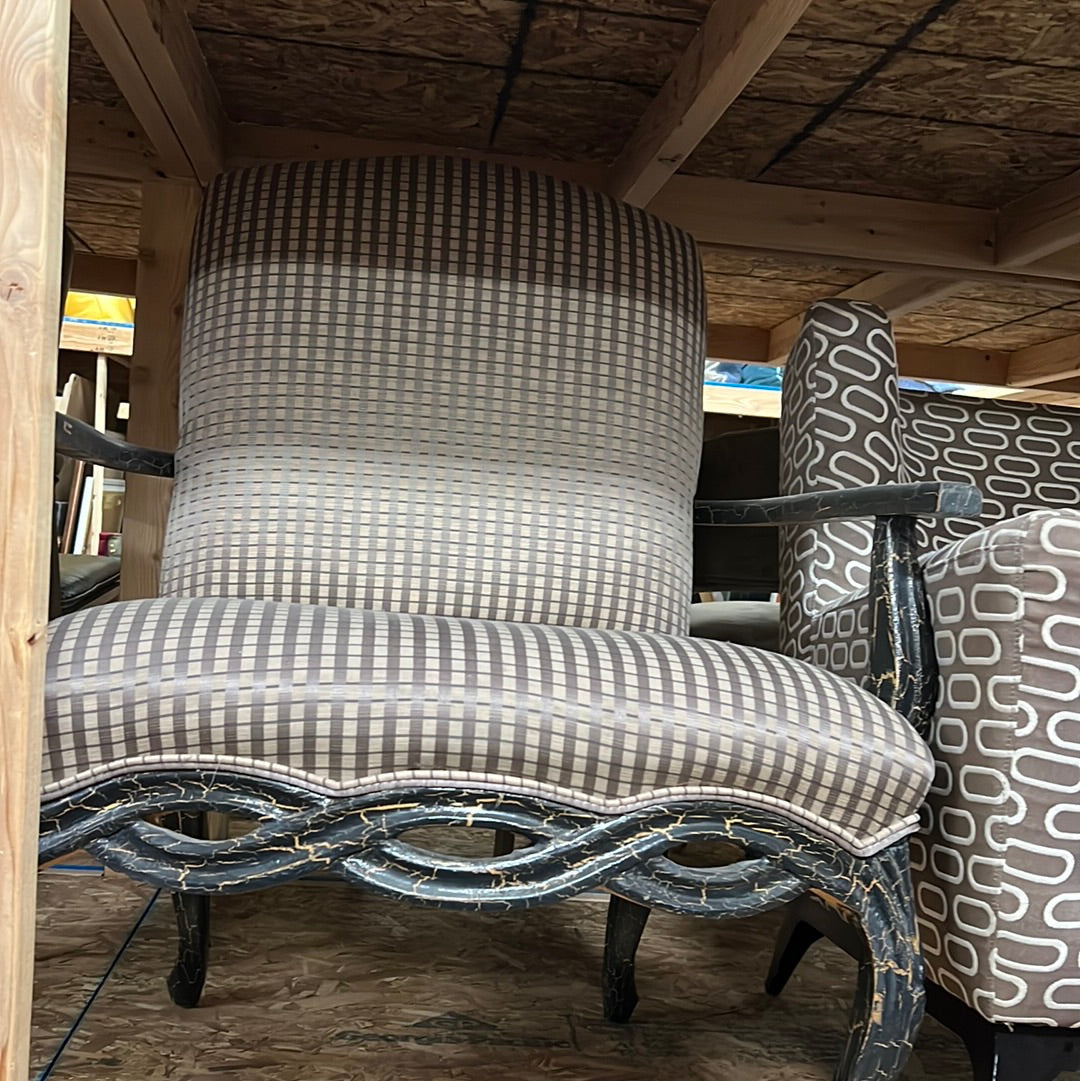 Vintage Patterned Side Chair