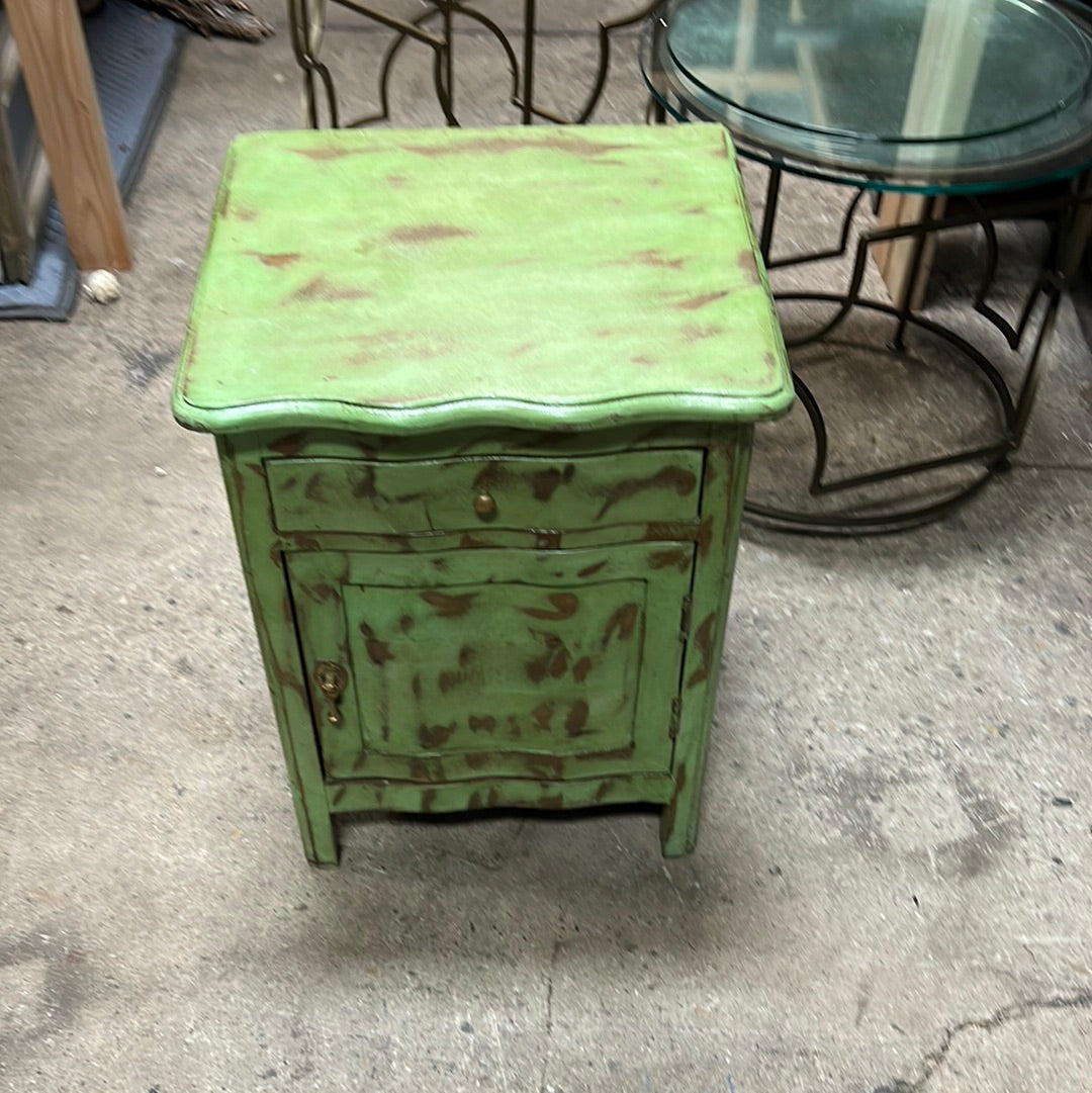 Green bed side table