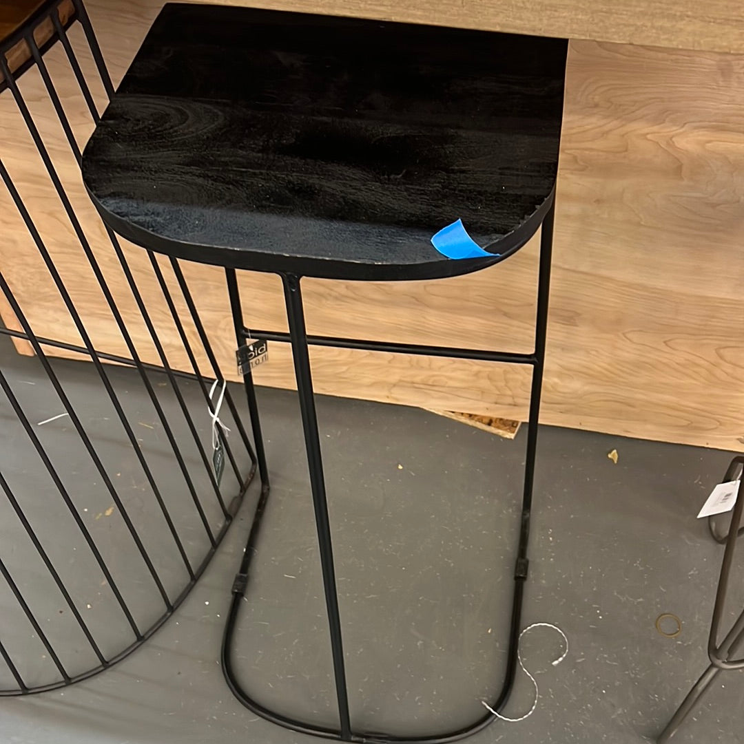 Black Wood Bar Stool