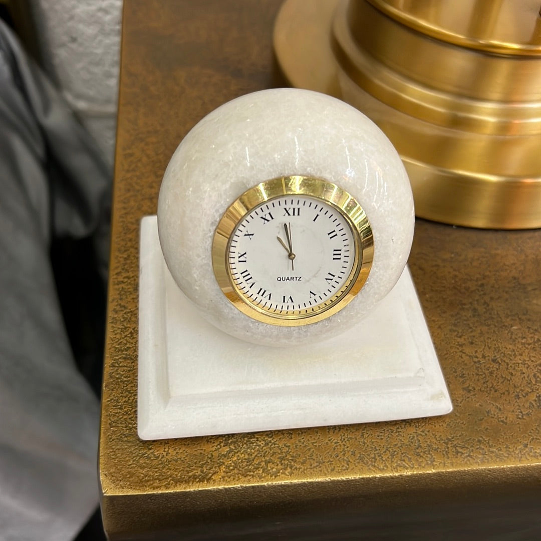 Clock Marble Sphere