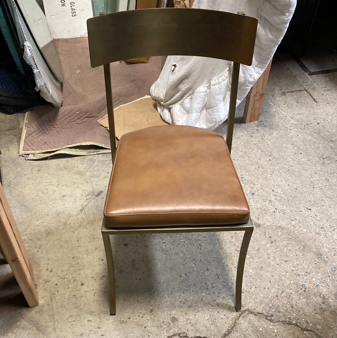 Metal and Leather Dining Chair