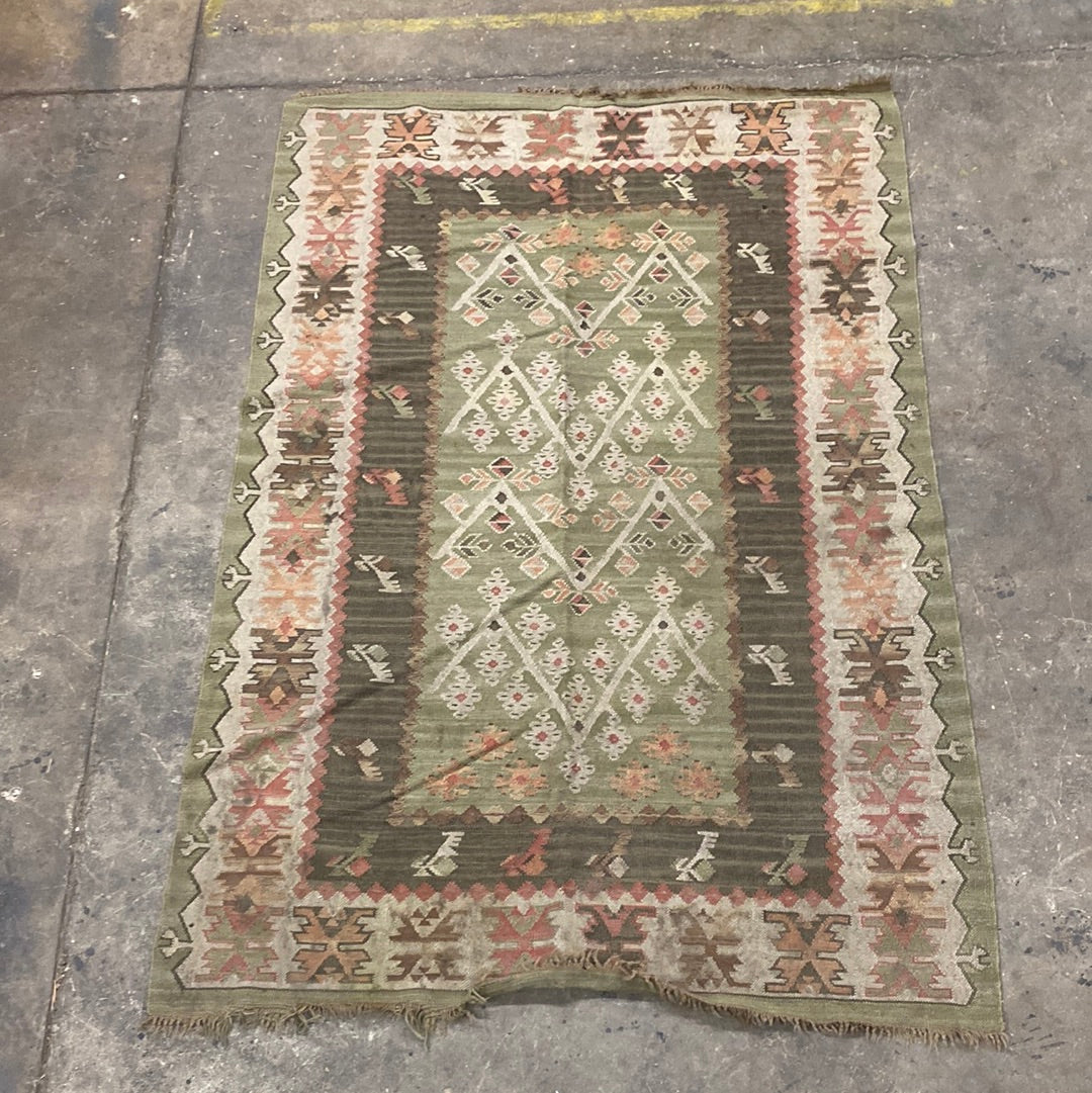 Green 5x8 Area Rug
