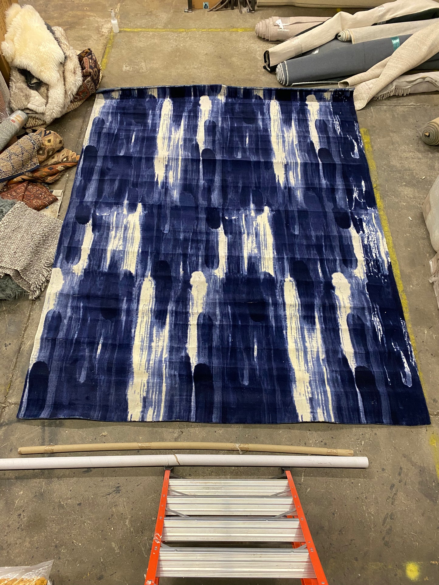 Blue and White 9x12 Area Rug