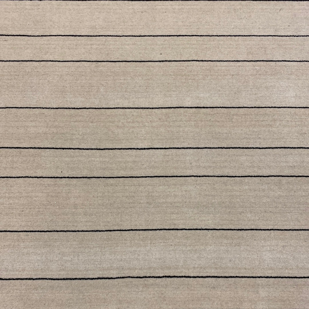 Large Cream Striped 9x13 Area Rug