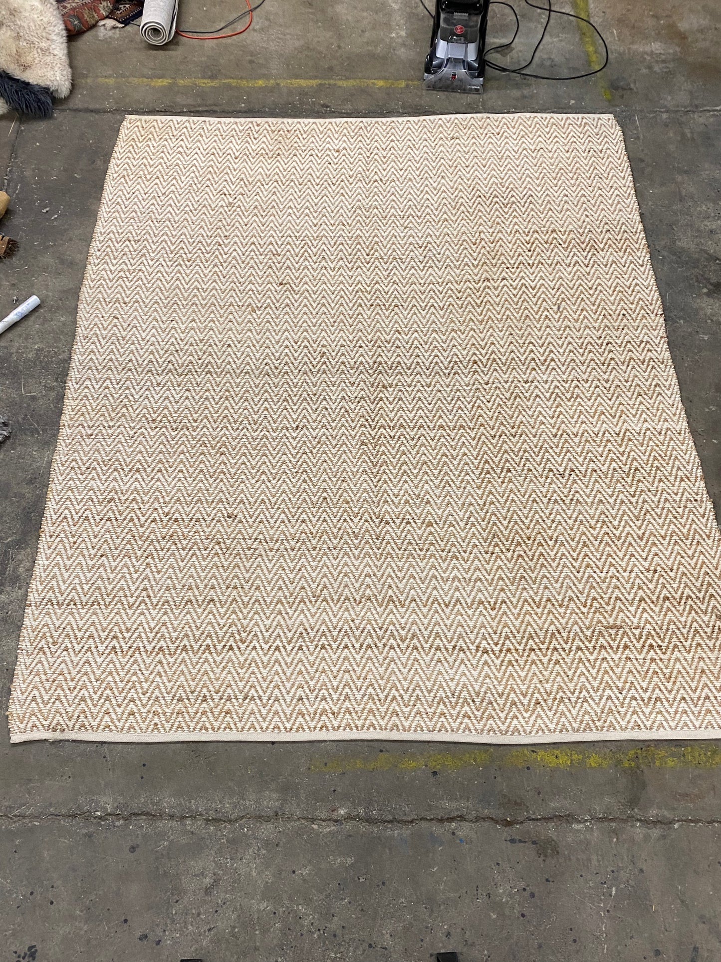 Large Tan Woven Area Rug