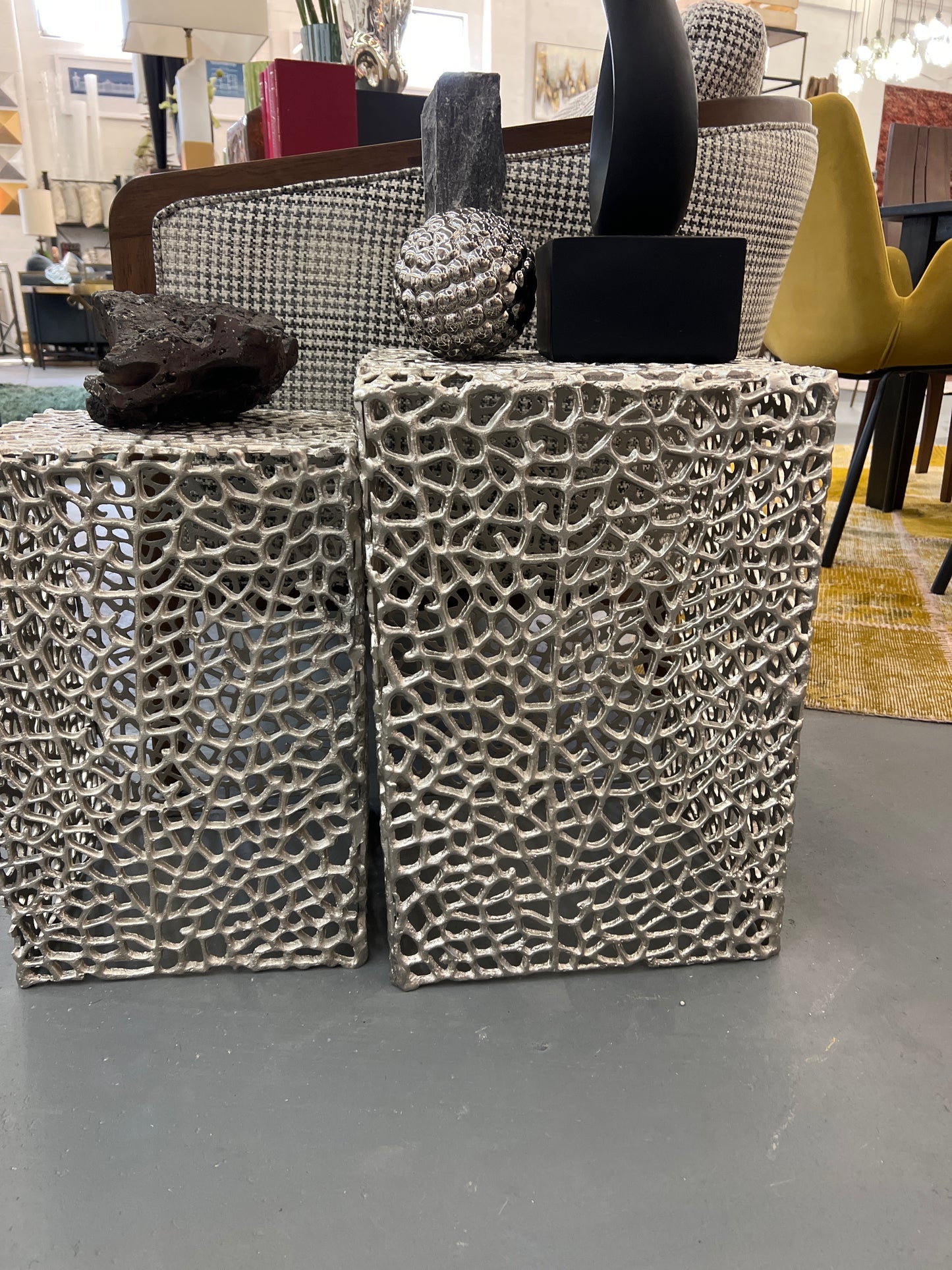 Organic Silver Side Table Lg