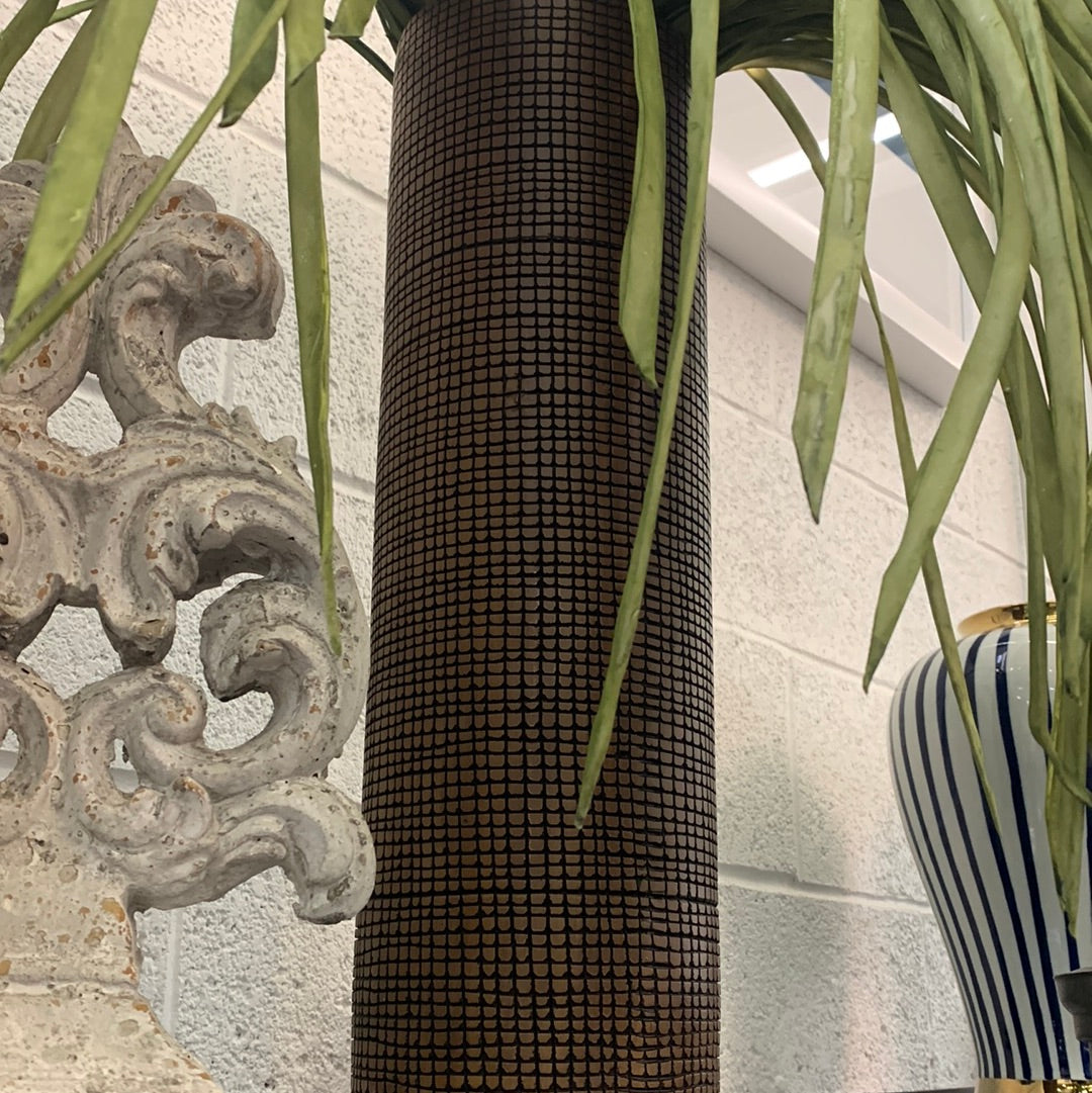 Wood tiki vase