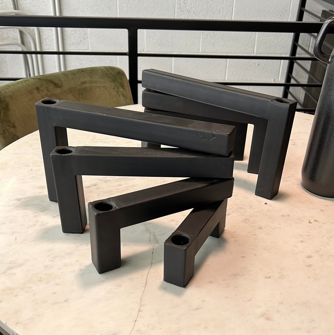 Industrial metal candle holder