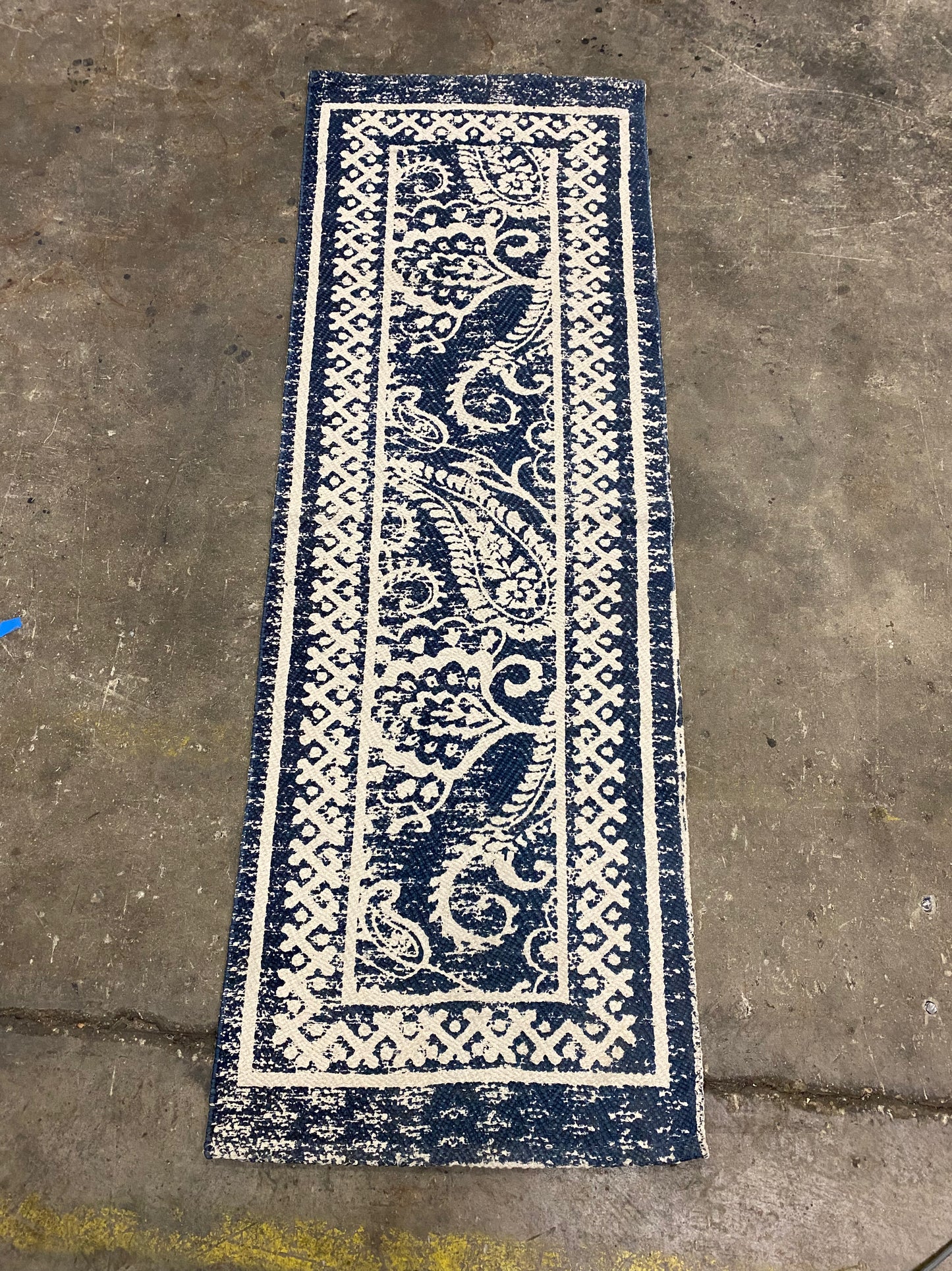Blue and White Runner 2x5