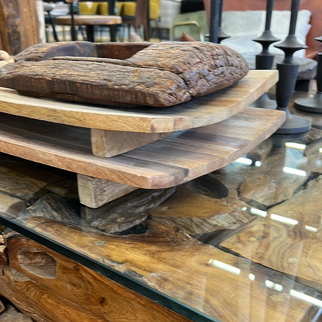Wood Arched Platter Lg