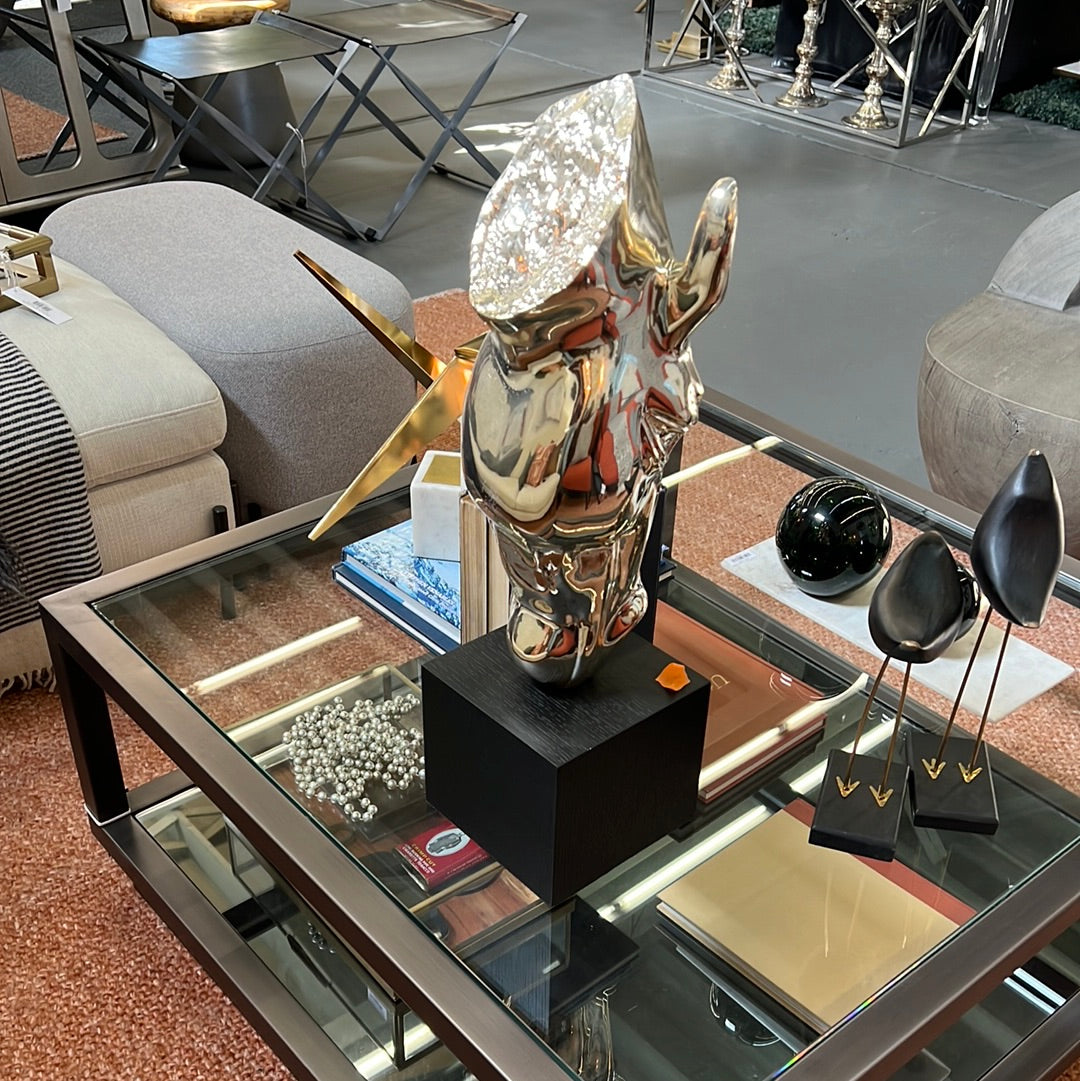 Silver horse head