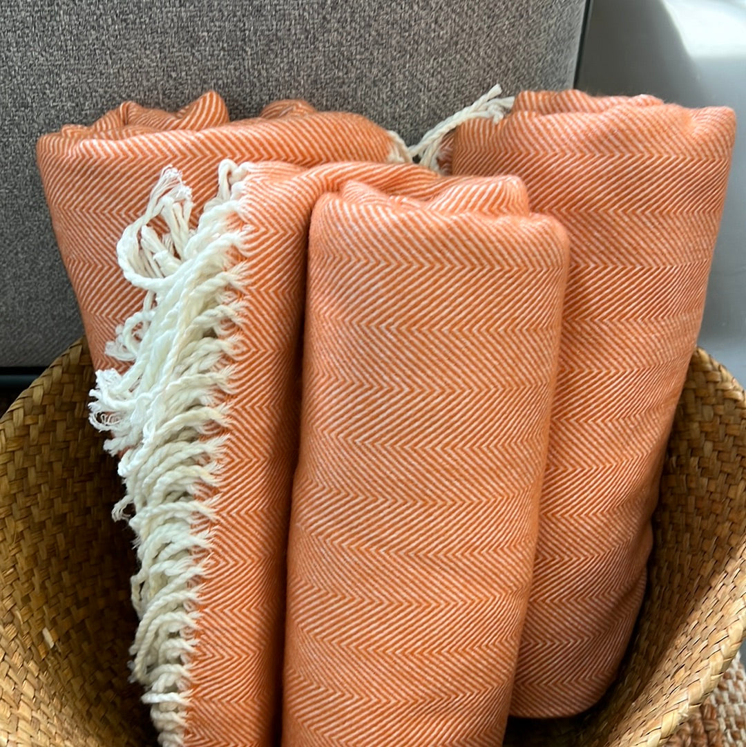 Orange Throw Blanket