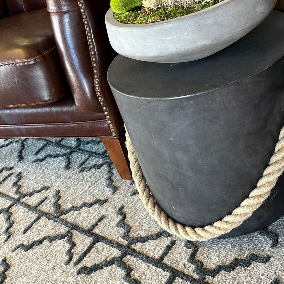 Concrete planter with rope