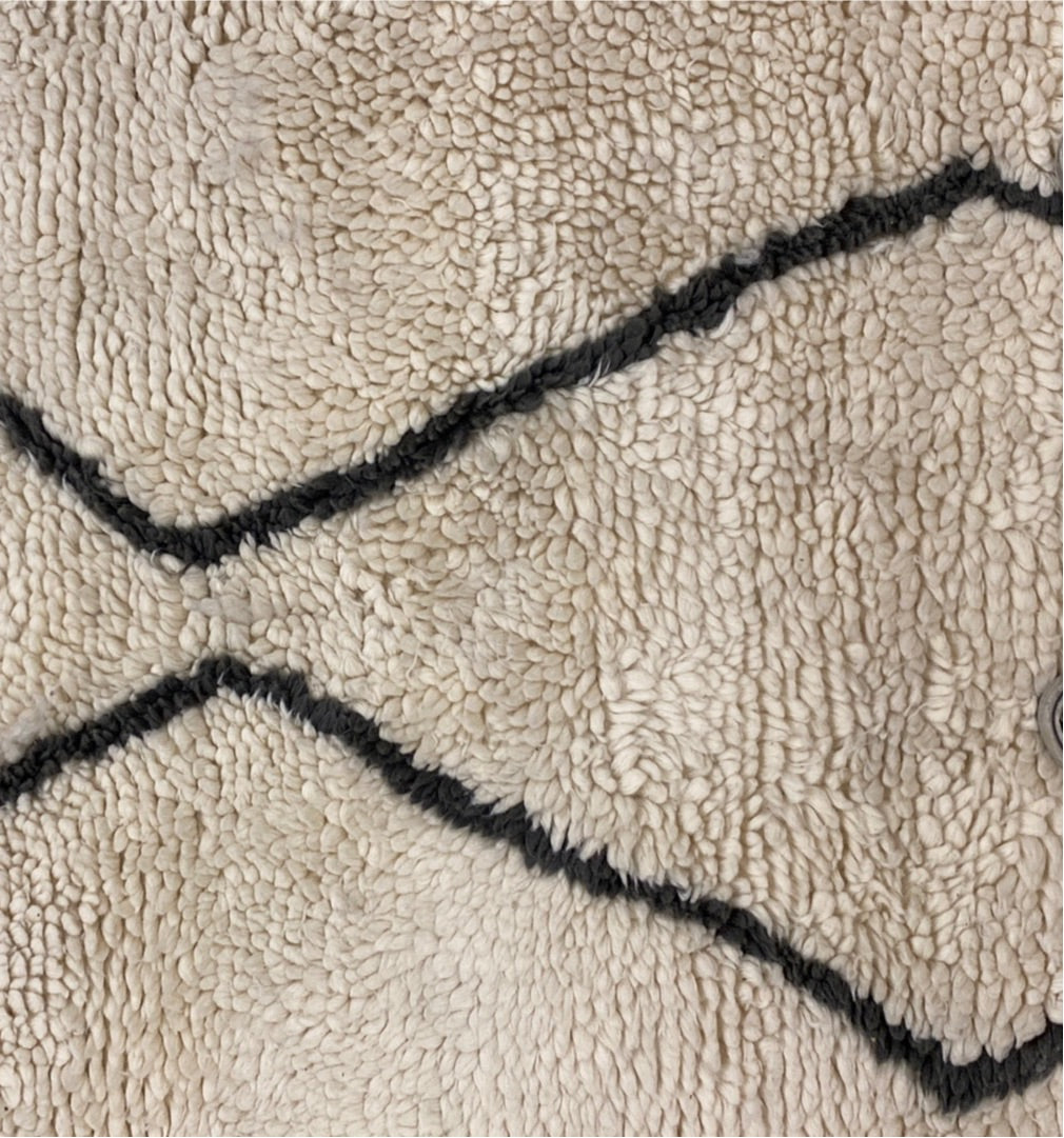 Large Gray and White Area Rug 9x13