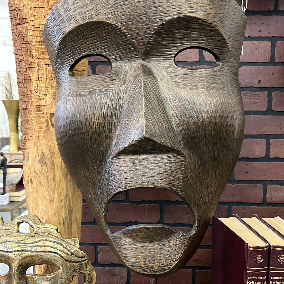 Bronze Mask Sculpture
