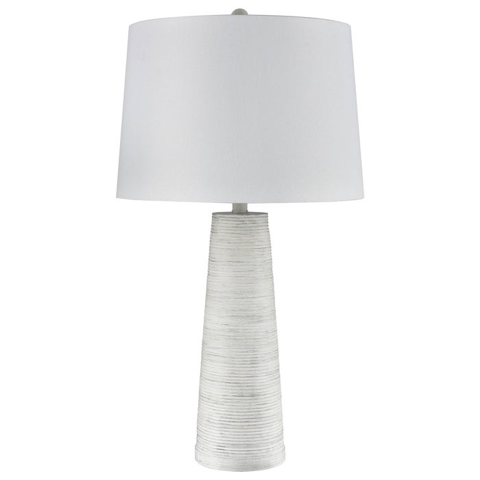 White Washed Cone 31" Table Lamp