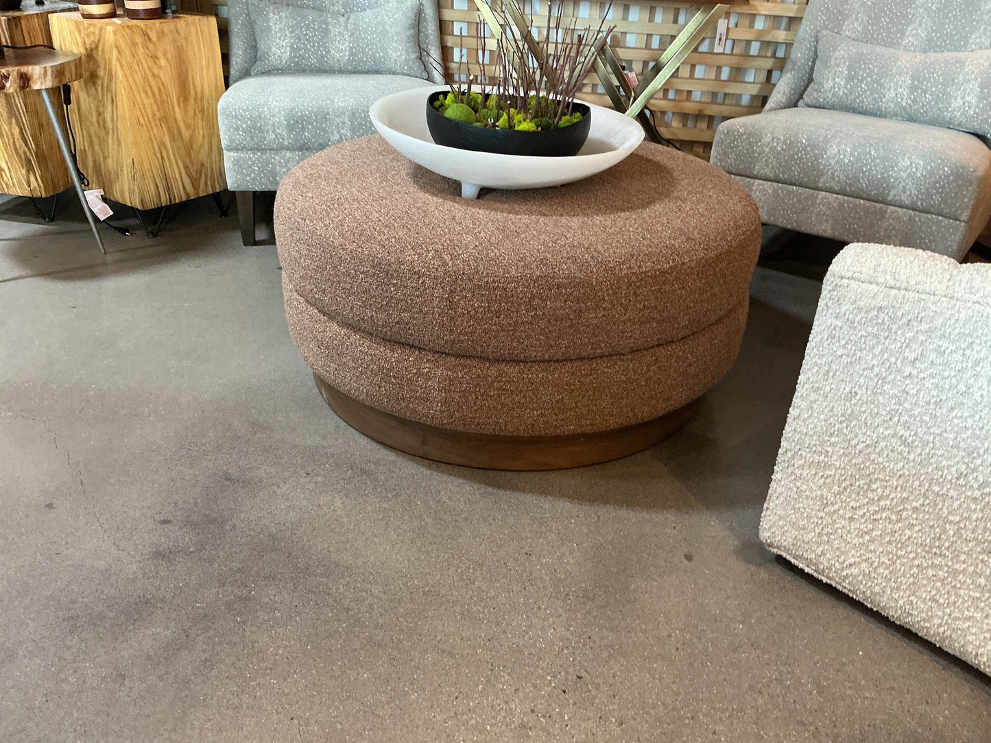 Red Upholstered Coffee Table/Ottoman