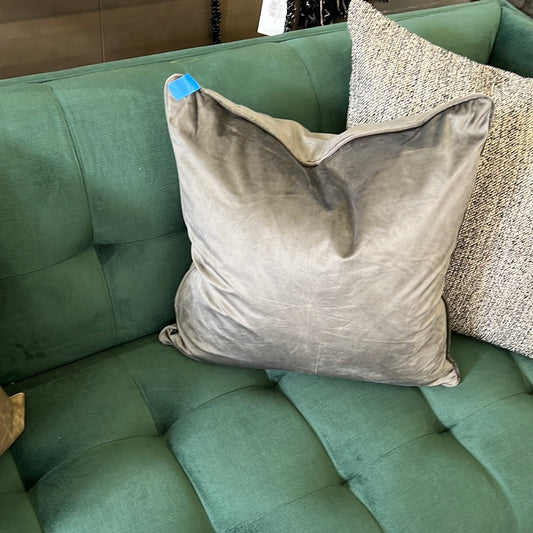 Grey velvet throw