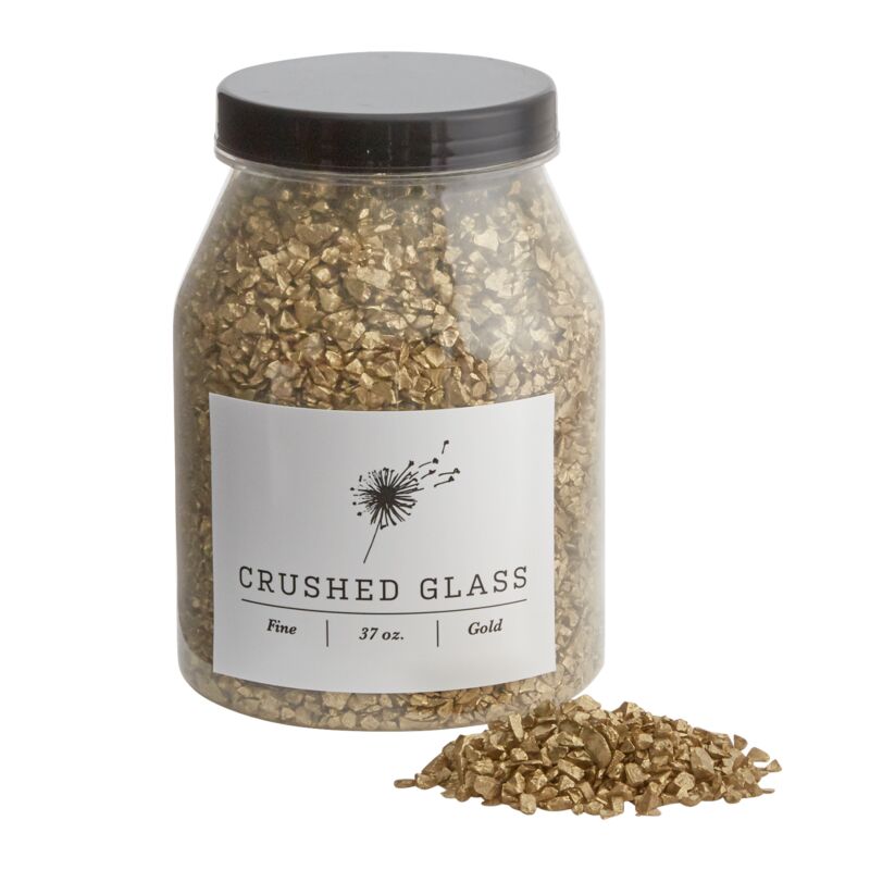 Fine Gold Crushed Glass 37oz