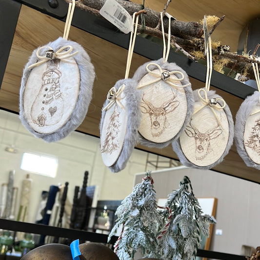 Fur lined ornaments