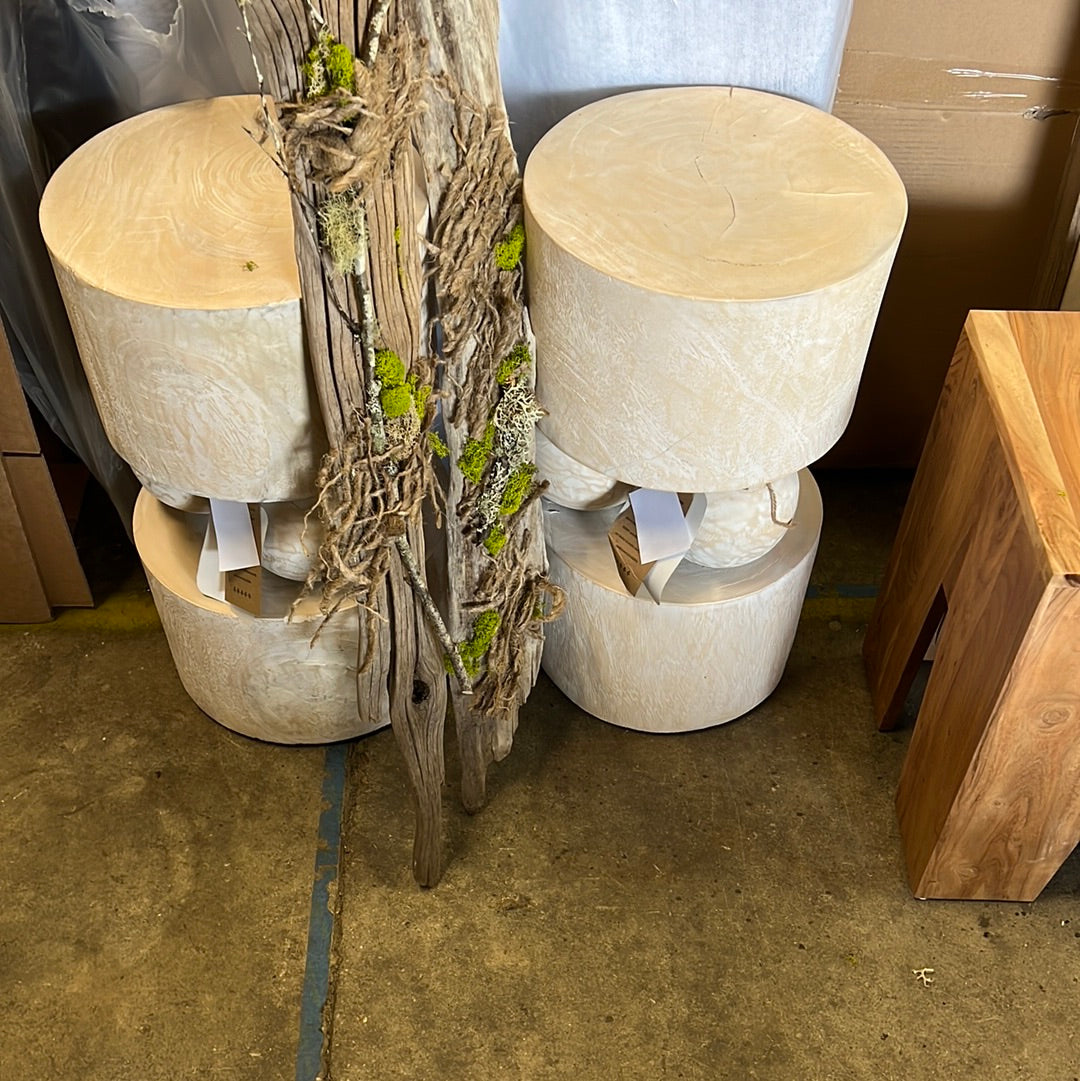 Round Wooden Side Table