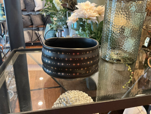 Black ceramic container